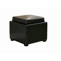 Baxton Studio D-219-DU023 Black Tate Storage Ottoman